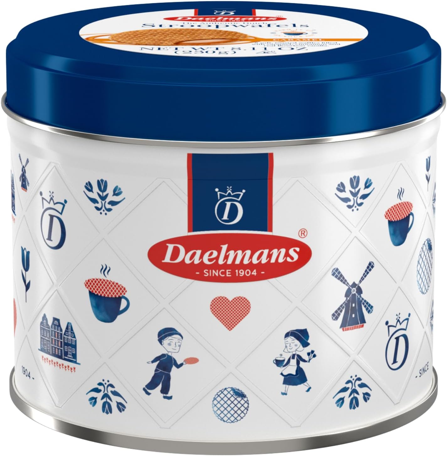 Daelmans, Stroopwafels, Gift Tin, Caramel, 8 Waffles, 8.11 oz (230 g)