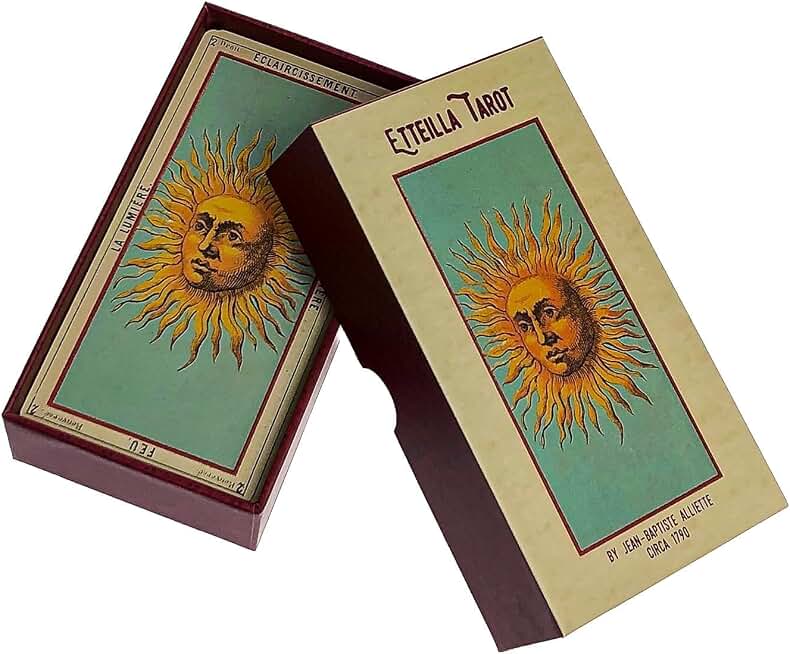 Grand Etteilla Tarot Deck Trois & Guide | Oversized, Tarot Egyptien | published in The 1800s, B.P. Grimaud, Facsimile