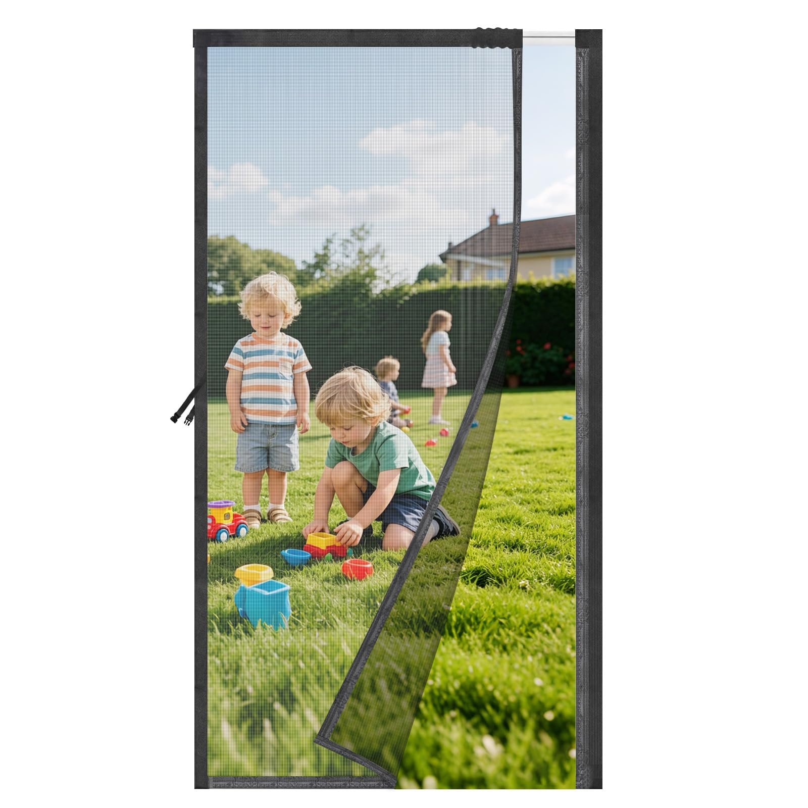 Moustiquaire porte fenetre magnetique SWAWIS pour un été serein au salon ou balcon