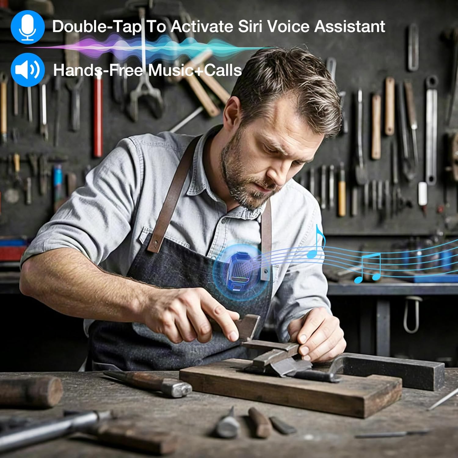 INFURTURE Clip on Speaker Wearable Bluetooth Speaker with RGB/Flashlight Shower Speake Built-in Noise Reduction Mic, Bathroom Speakers for Hands-Free Music/Calls-for Work/Riding/Outdoor, Ideal Gifts - Image 4