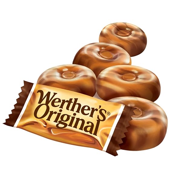 Werther's Original Caramel Coffee Hard Candies - Individually Wrapped Hard Candies for Halloween, Parties, or Snacks - 5.5 oz Bags (Pack of 12)