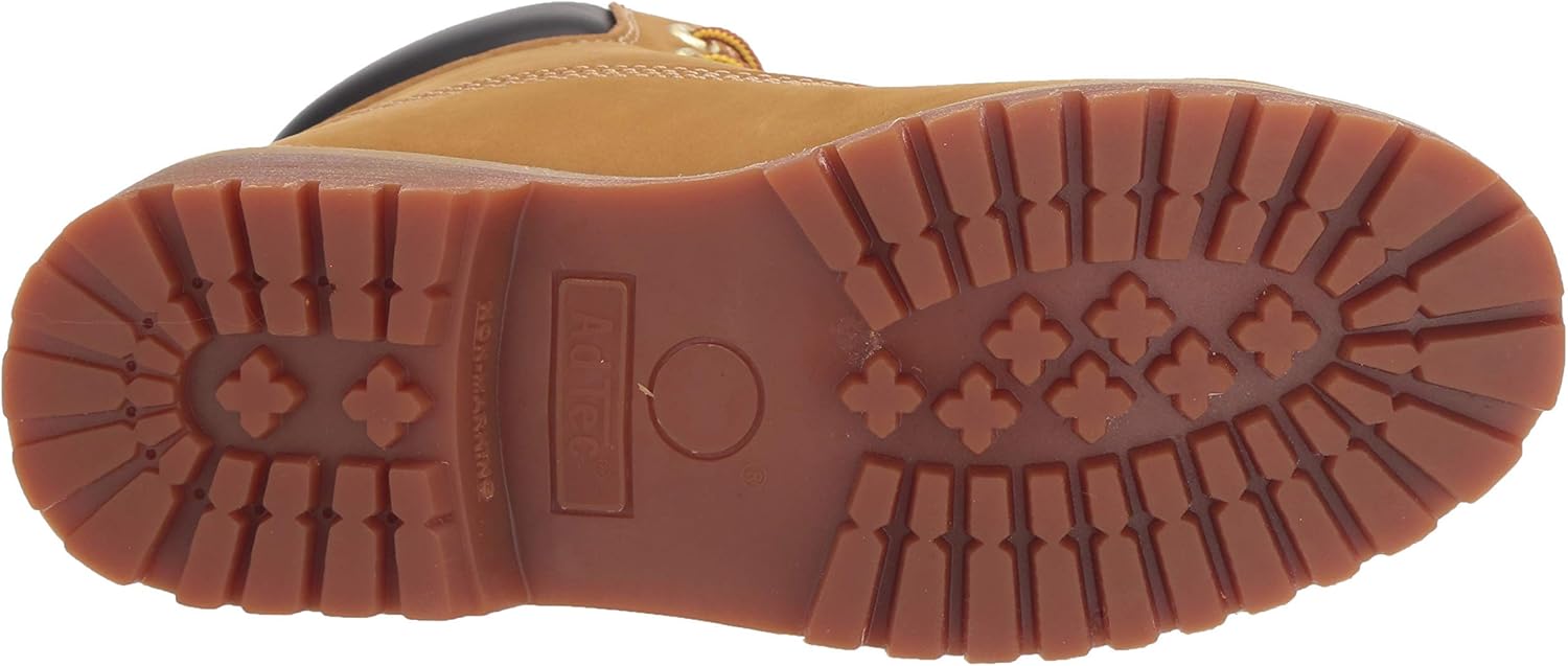 6" Nubuck Boots for Women, Industrial Grade Steel Toe, Tan Leather Construction Shoe, Waterproof Membrane, Oil Resistant Lightweight Rubber