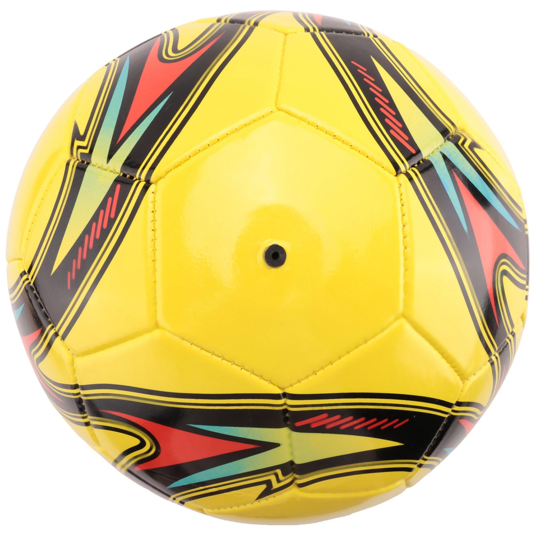 Pallone da calcio in pelle, misura 5, antiscivolo, per interni ed esterni, 5 pezzi