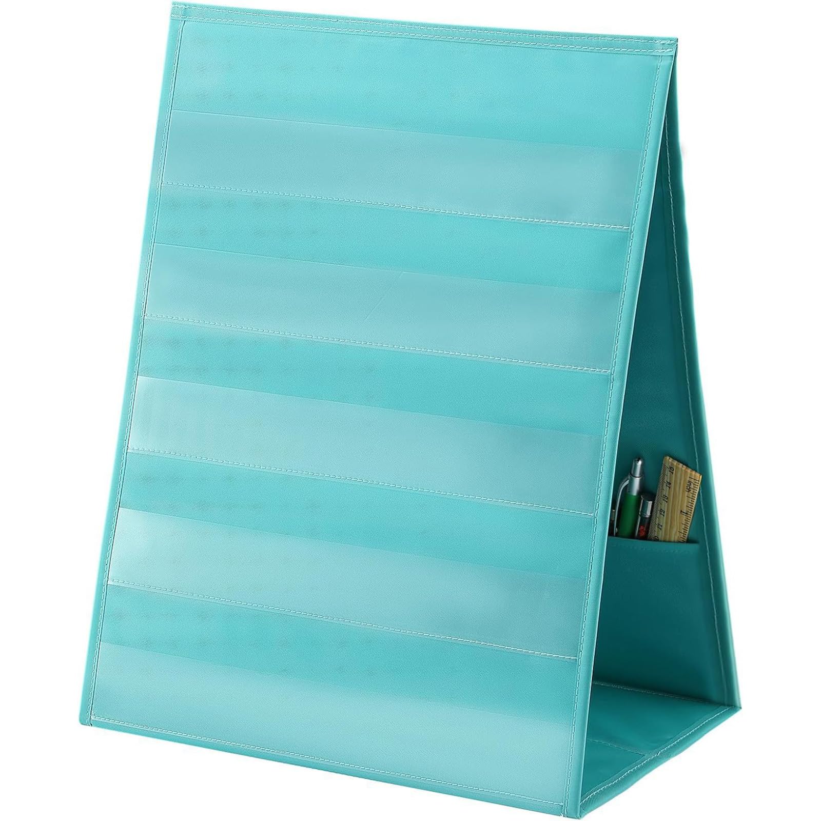 Tabellone pieghevole in tessuto Oxford 600D con sezioni in PVC trasparente per uso scolastico e professionale Inserto portafoglio portatile