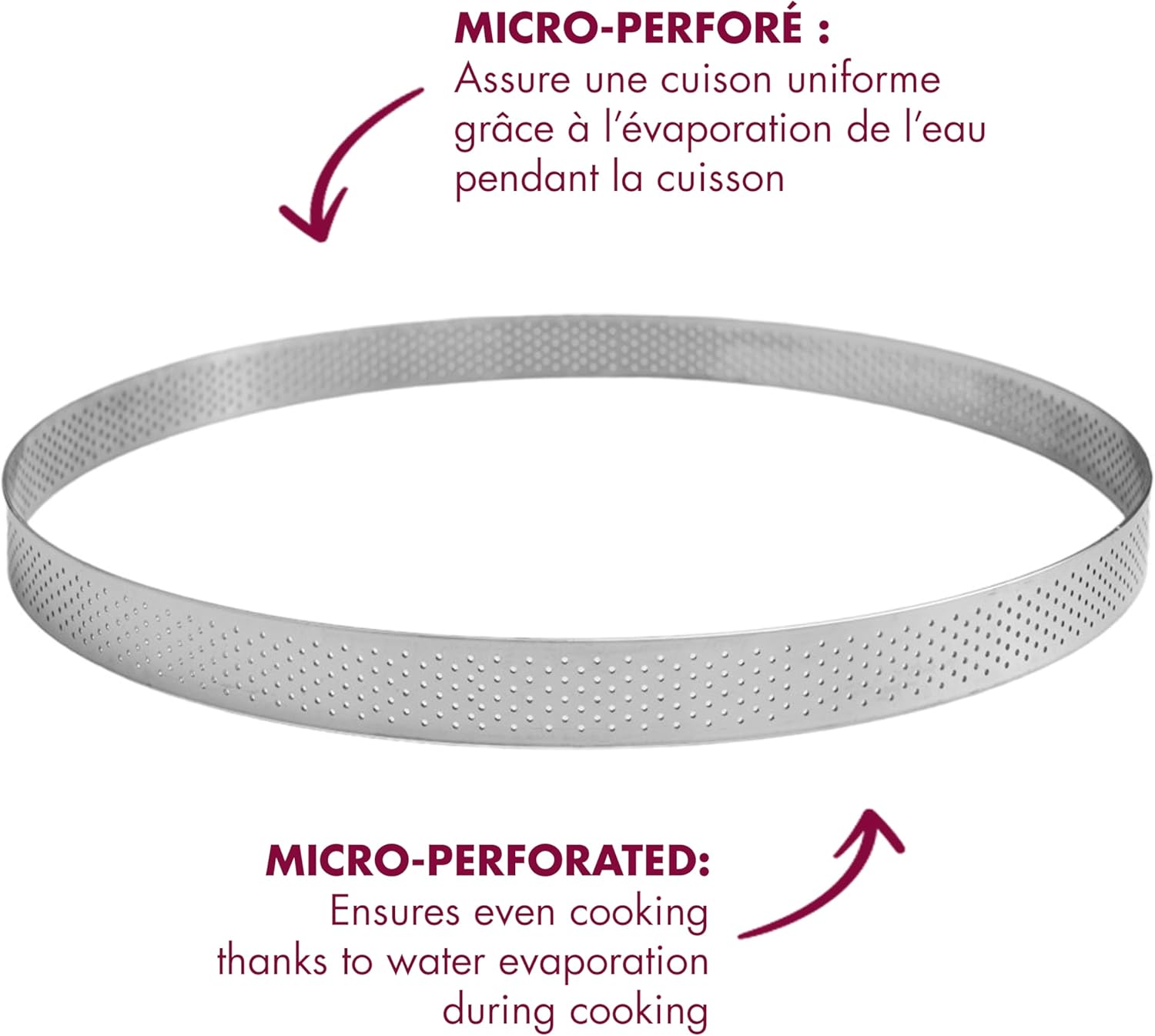 Gobel 862126 Perforated Pie Ring, 18/17 Stainless Steel