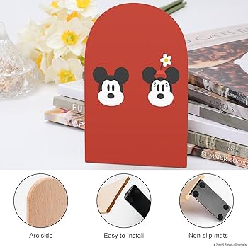 ミッキー ミニー 本型ブックエンド Amazon.co.jp: ミニーマウス ミッキーマウス ブックエンド 本立て