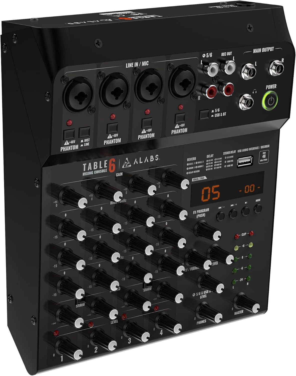 Buy 6 Channel Audio Mixer, ALABS DJ Mixer Sound Board for PC, Karoake