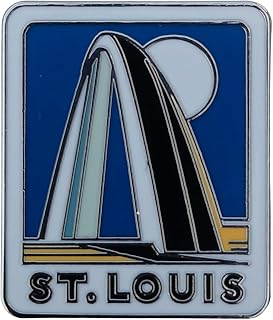Vagabond Heart St. Louis Missouri Lapel Pin - St. Louis Enamel Pin - Gateway Arch Souvenir