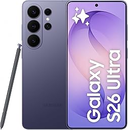 Samsung Galaxy S26 Ultra, 512GB, Smartphone with Galaxy AI, 200MP Camera, 12GB RAM, 5000mAh Battery, Manufacturer Warranty 3 Years+1 Year Extra Year, Cobalt Violet (Spanish Version)