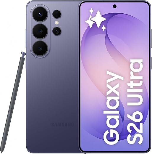 🚫 [CADUCADO] 🔥 Samsung Galaxy S26 Ultra, 512GB, Smartphone with Galaxy AI, 200MP Camera, 12GB RAM, 5000mAh Battery, Manufacturer Warranty 3 Years+1 Year Extra Year, Cobalt Violet (Spanish Version)