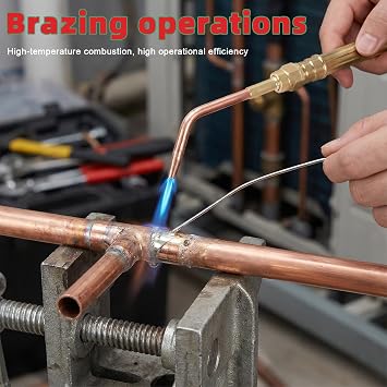 Oxy Acetylene Kit Gas Welding Torch Set with 4L Oxygen & 2L Acetylene Tanks, Portable Cutting Torch Kit Complete for Brazing Soldering Metal Fabrication Car Repair - Professional Welding Eq