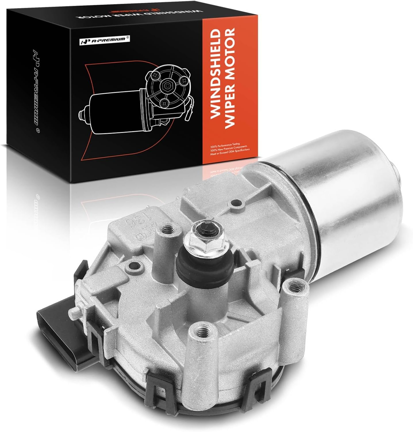 A-Premium Front Windshield Wiper Motor Compatible with Hyundai Elantra 2009-2011, Elantra GT 2013, Santa Fe 2013-2018, Santa Fe XL 2019 & Kia Sportage 2011-2015, 5-Pin, Replace# 981101H000