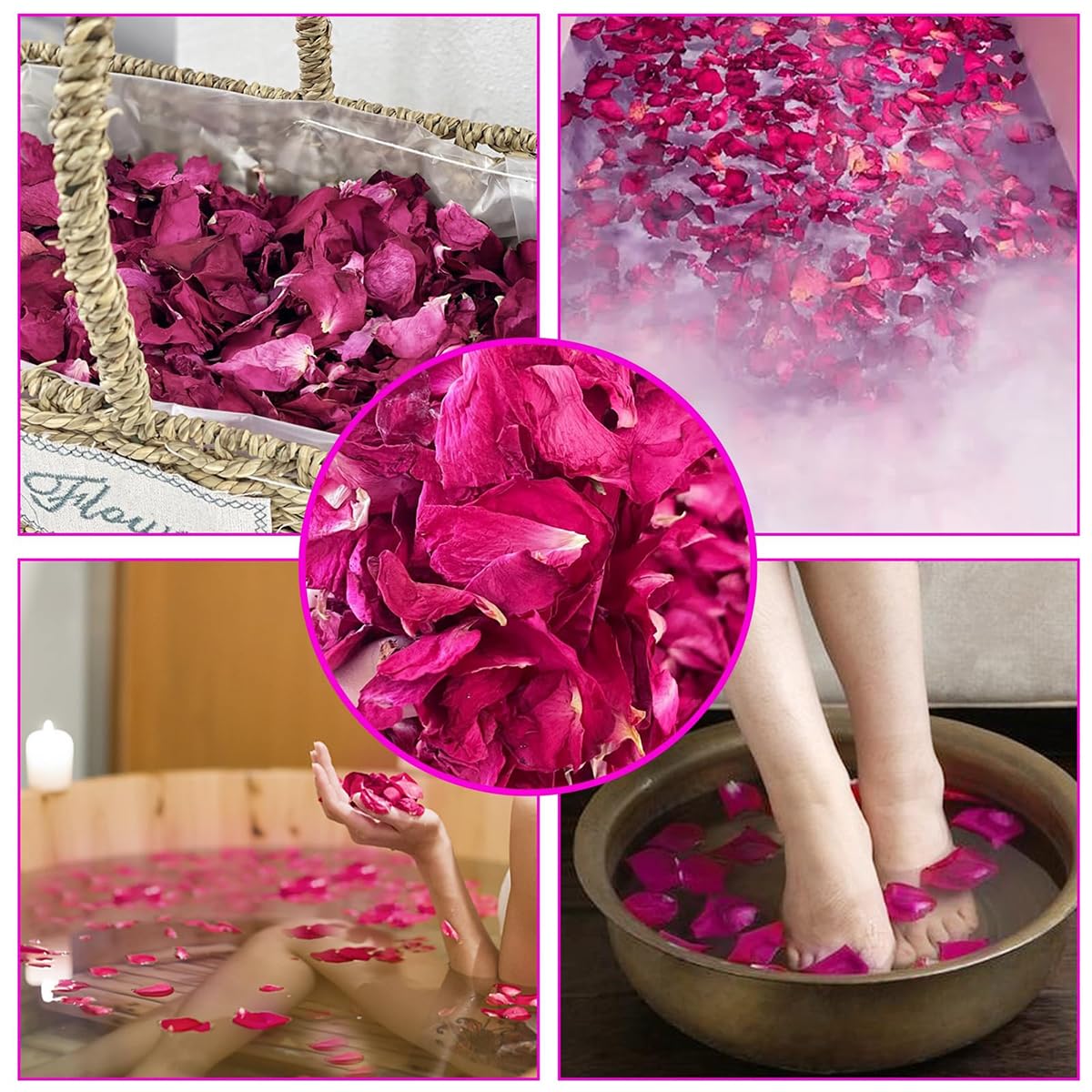 Ticha Hochzeitsblumenkonfetti, 300 g, natürliche getrocknete Rosenblätter, Hochzeitsrose, biologisch abbaubar für Geburtstagsfeiern