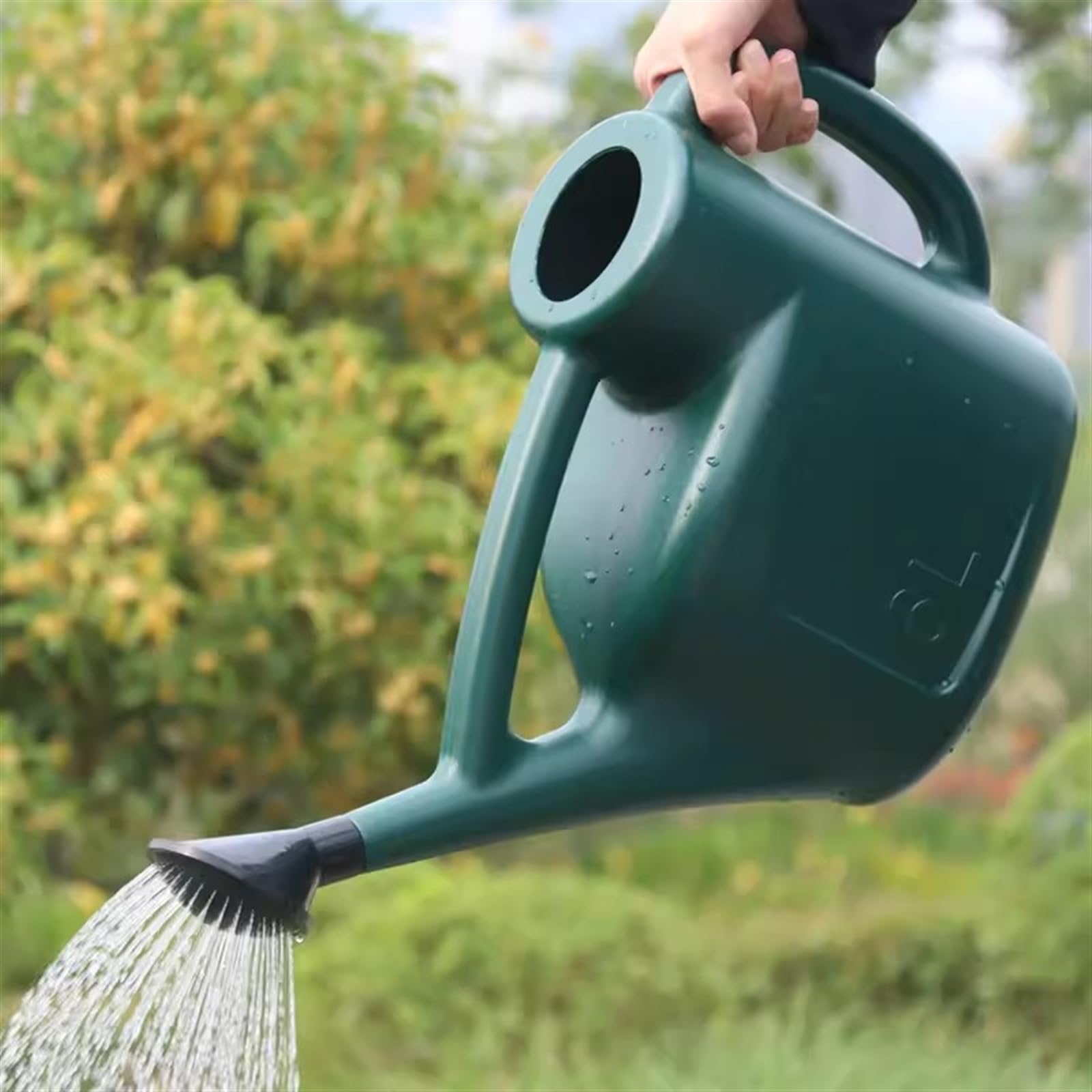 Arrosoir Arrosoir en plastique - intérieur et extérieur moderne avec poignées bec long for fleurs/plantes (Vert)(6L)