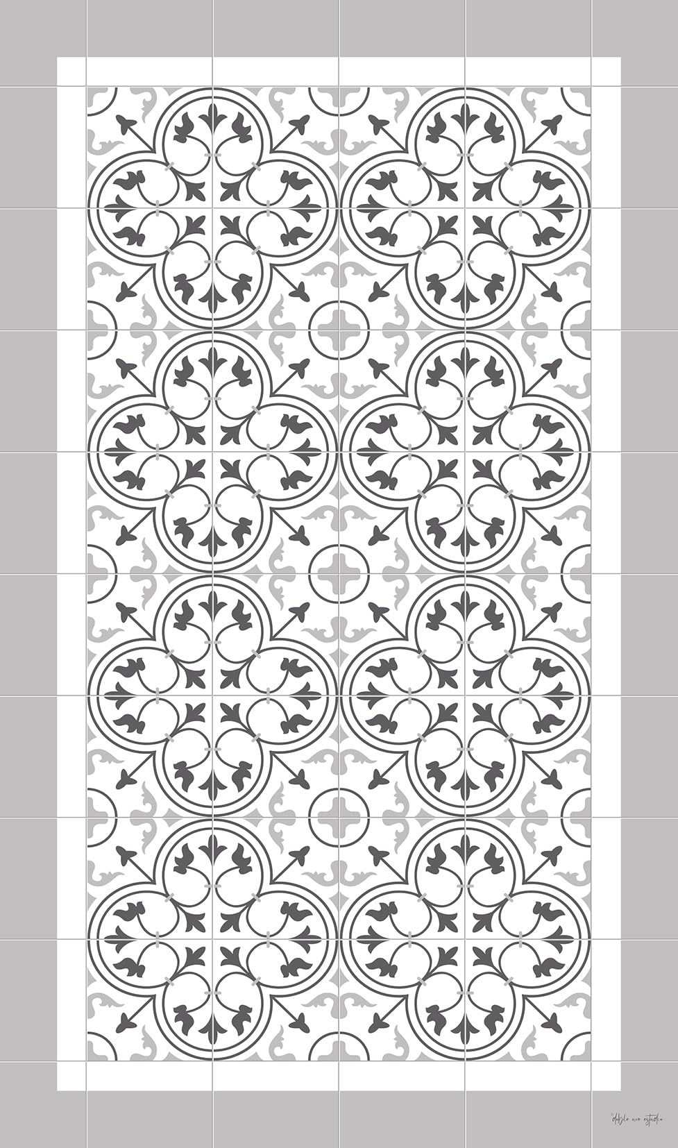 DobleUve Estudio Alfombra Vinílica Hidráulica Capri | Color Gris | 300x200 cm | Alfombra Cocina Lavable Antideslizante | Alfombra Vinilica | Suelo Vinílico | Alfombra Vinilo Salón