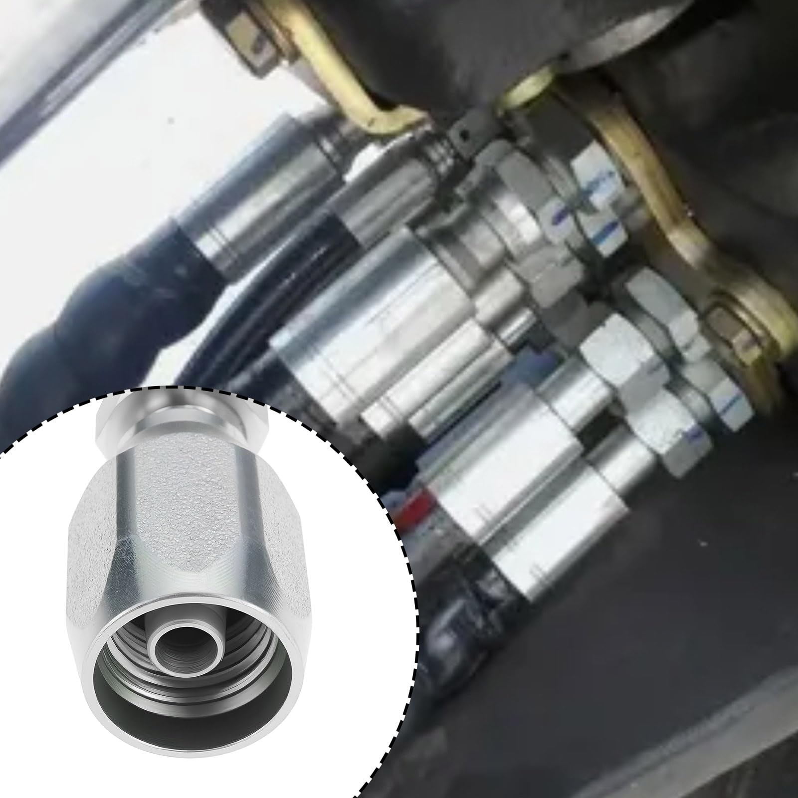 OTOTEC 2 Accesorios de Manguera Hidráulica Reutilizables BSP de 3/8'' para Manguera de Alambre R1T 1SN