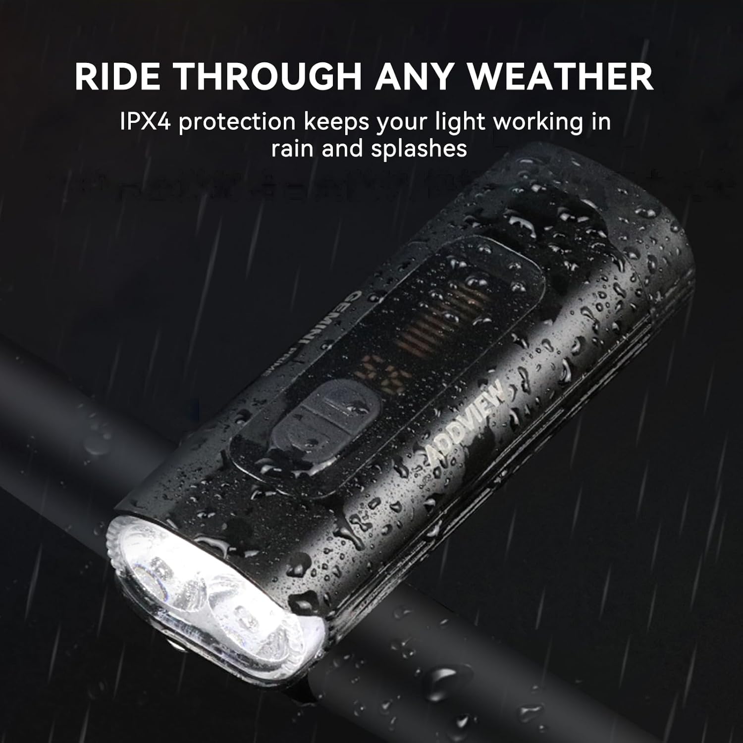 Venzio 1000 Lumens Front USB-C Rechargeable LED Bike Light, 4800mAh Battery Headlight, IPX4 Waterproof, 8 Modes Multi-Function Light for Night Riding, Road, Mountain, and Commuter Use