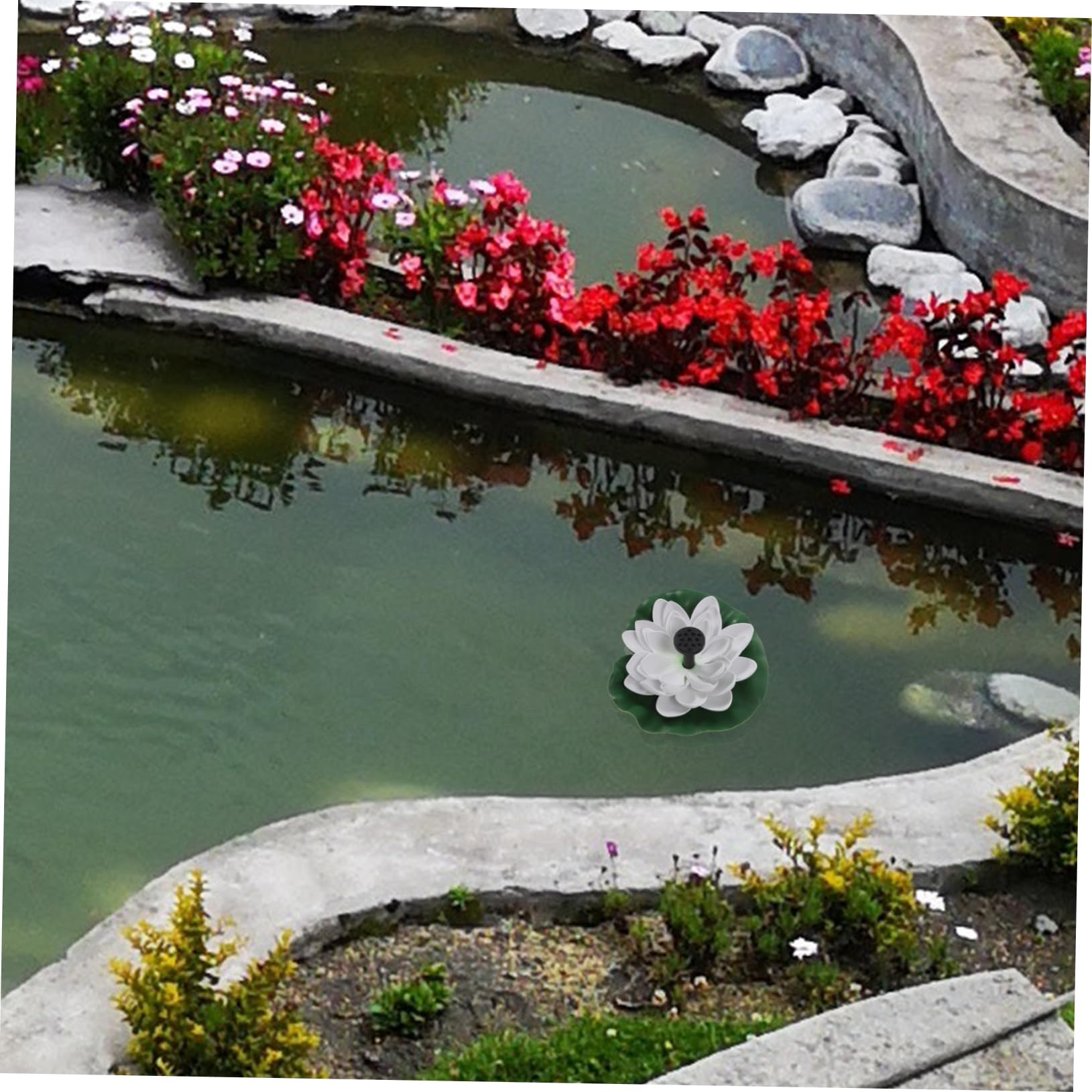 Fuente Solar Flotante de Loto 2,5 W para Baño de Pájaros