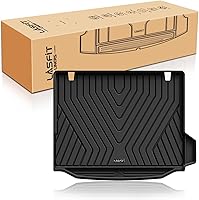 Vista 19 de LASFIT - Tapetes de suelo y maletero de auto, ajuste personalizado, de TPE, para todo tipo de clima, impermeable, juego completo, negros