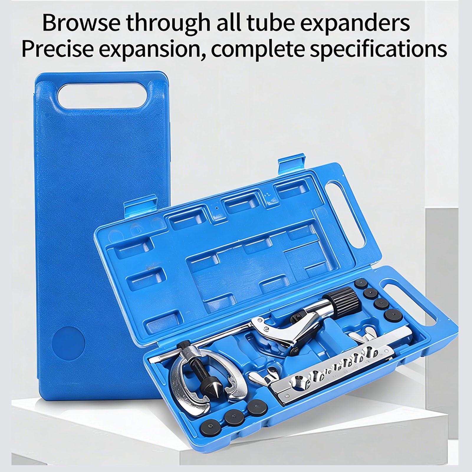 Luocute Kit de Herramientas de Abocardado, Herramienta de Abocardado de Línea de Freno de Metal Multifuncional con Escariador y Cortador para Instalación y Reparación de Tuberías (89153)