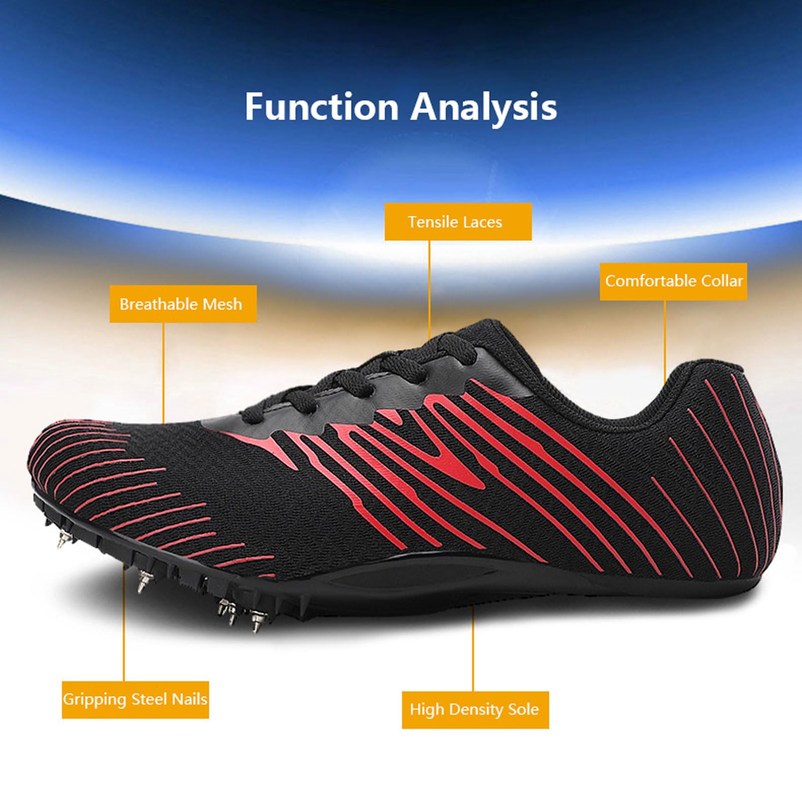 Zenithia Zapatillas Deportivas con Clavos De,Zapatillas De Correr con Clavos,Zapatillas Clavos Atletismo NiñA,Antideslizantes Transpirables Resistencia Resistente Al Desgaste para Hombre