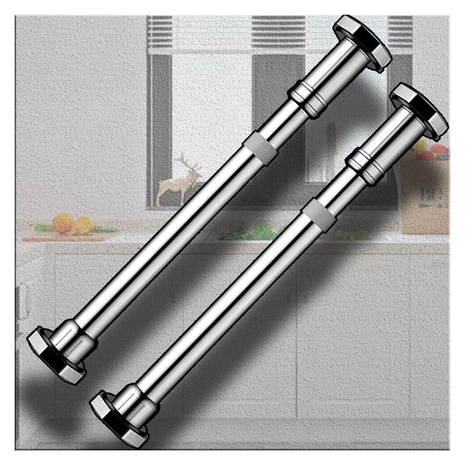 Zxgrfdefa One Color Sink Support Legs, Undermount Basin Brackets Drill Freekitchen Sink Legs Adjustable Support Polessupport Rod Stainless Steel(2*H 70 120Cm/28" 47")