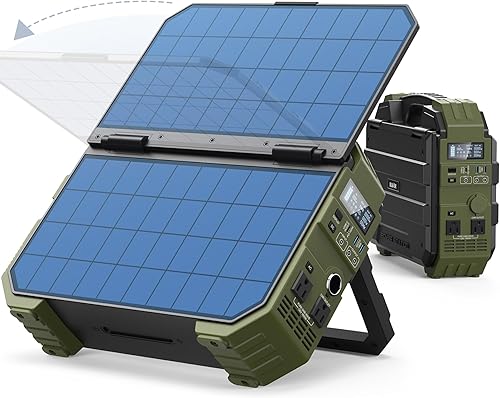 Vista 9 de BLAVOR Estación de energía portátil de 1600 W (pico 3200 W), panel solar integrado, batería LiFePO4 de 1024 Wh, carga rápida USB-C de 100 W