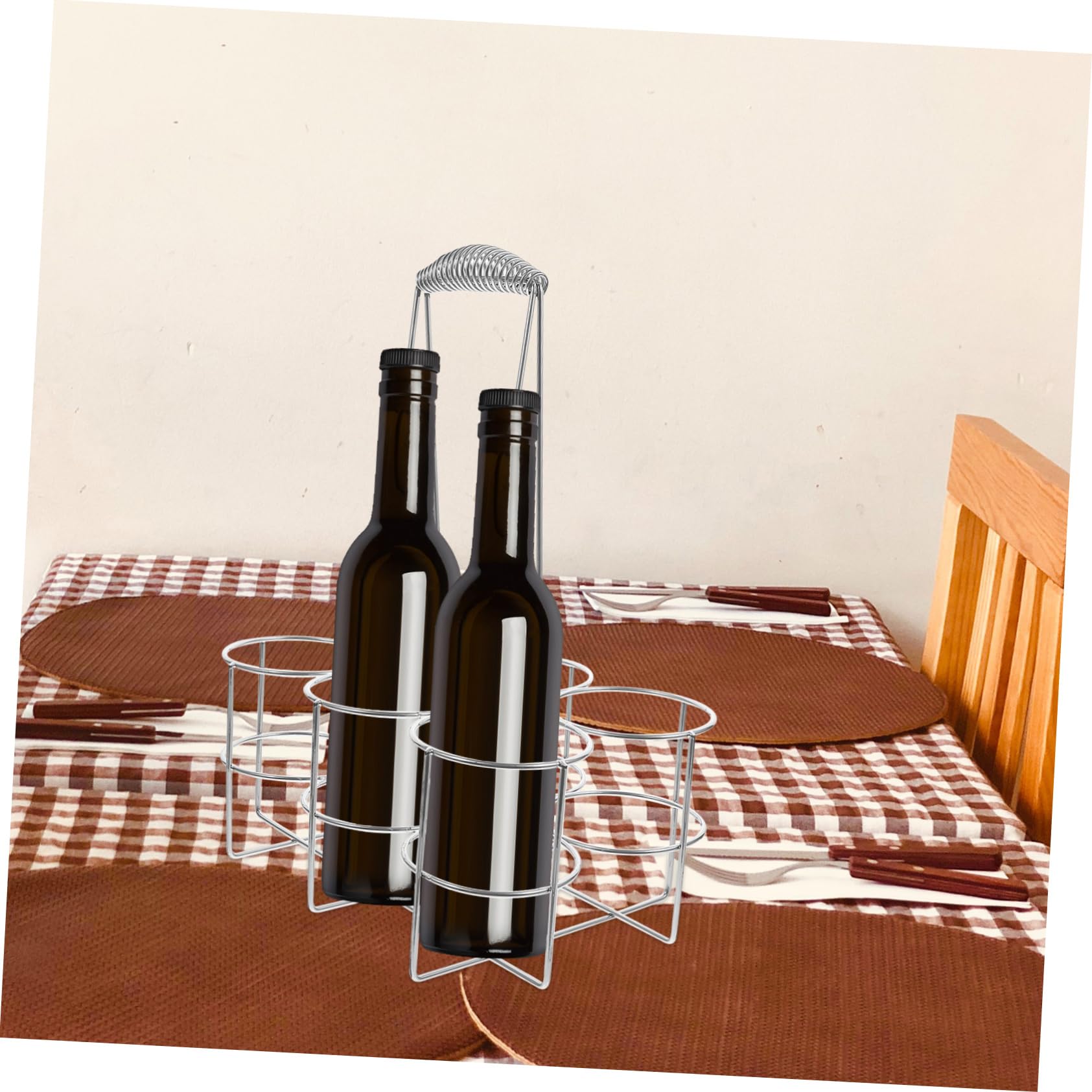 Portabottiglie Di Birra Portatile in Lega Resistente, Cestino Portabicchieri Per Vino e Birra, Organizer Salvaspazio Per Bar, Hotel e Uso Domestico