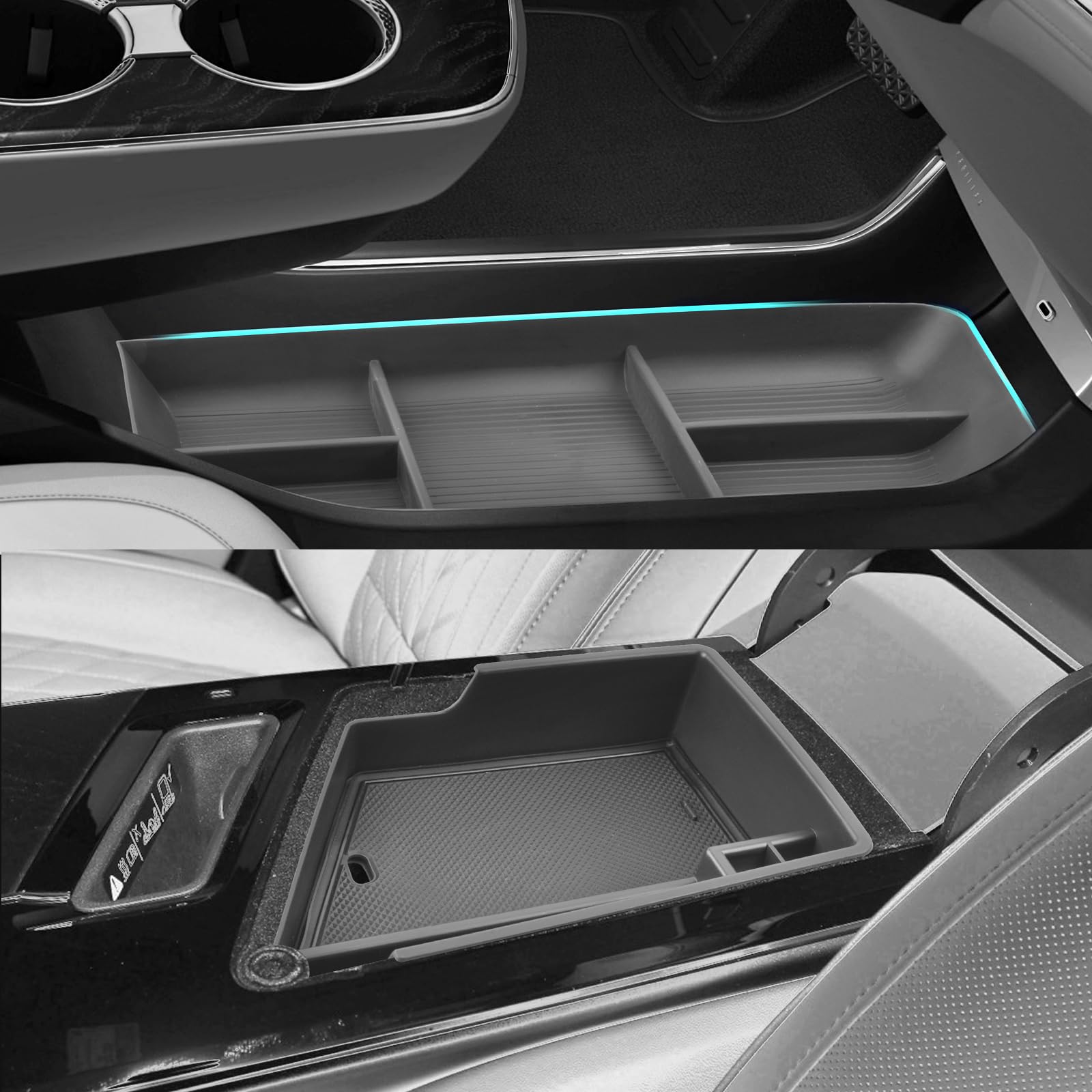 SHAOHAO 2024 2025 Lyriq Center Console Organizer Fit for 2023 2024 2025 Lyriq Accessories Lower Organizer & Center Console Organizer 2024 2025 Cadillac Lyriq (Tech, Luxury, Sport) Armrest Storage Tray