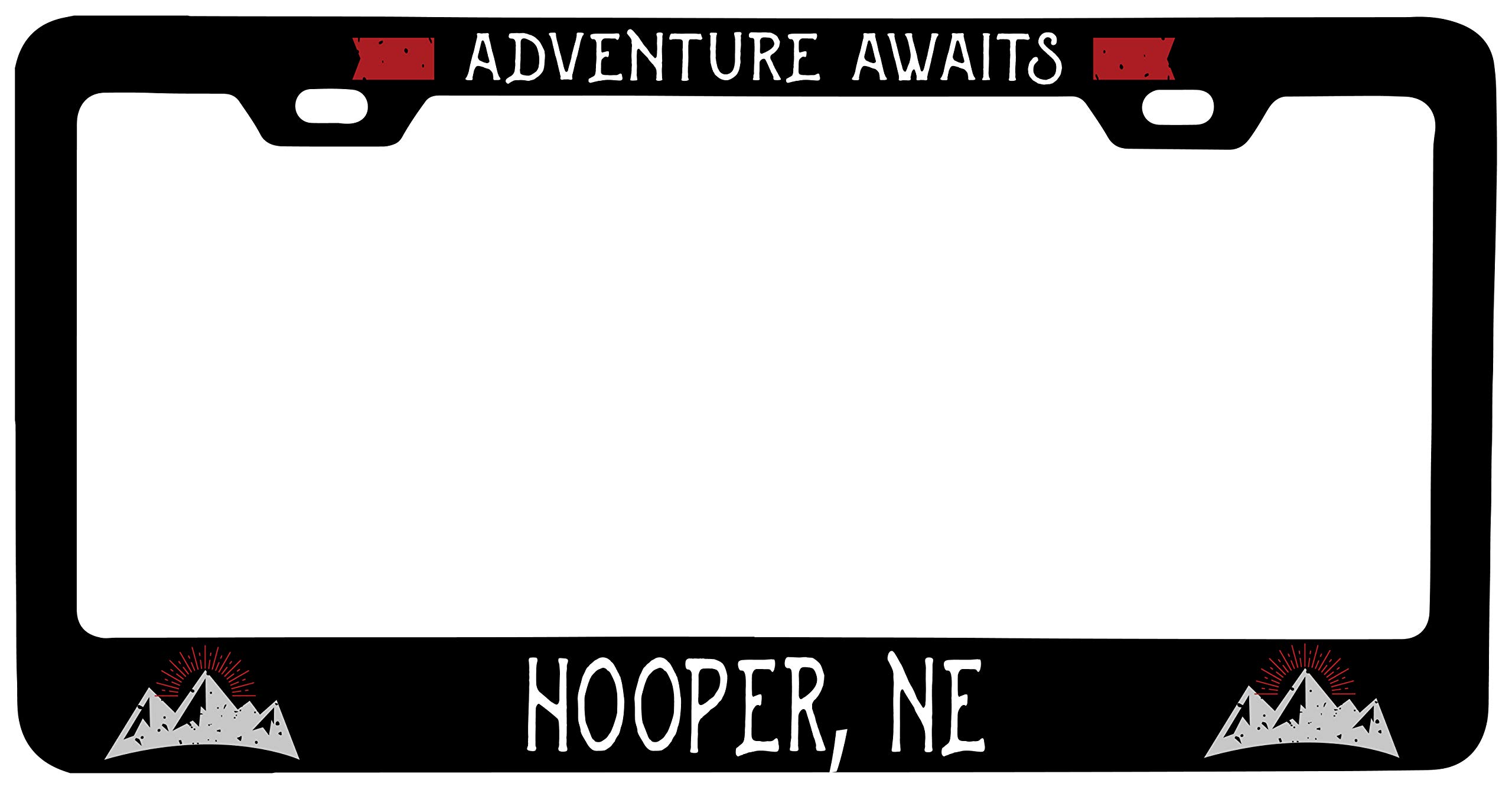 Hooper Nebraska Vanity Metal License Plate Frame