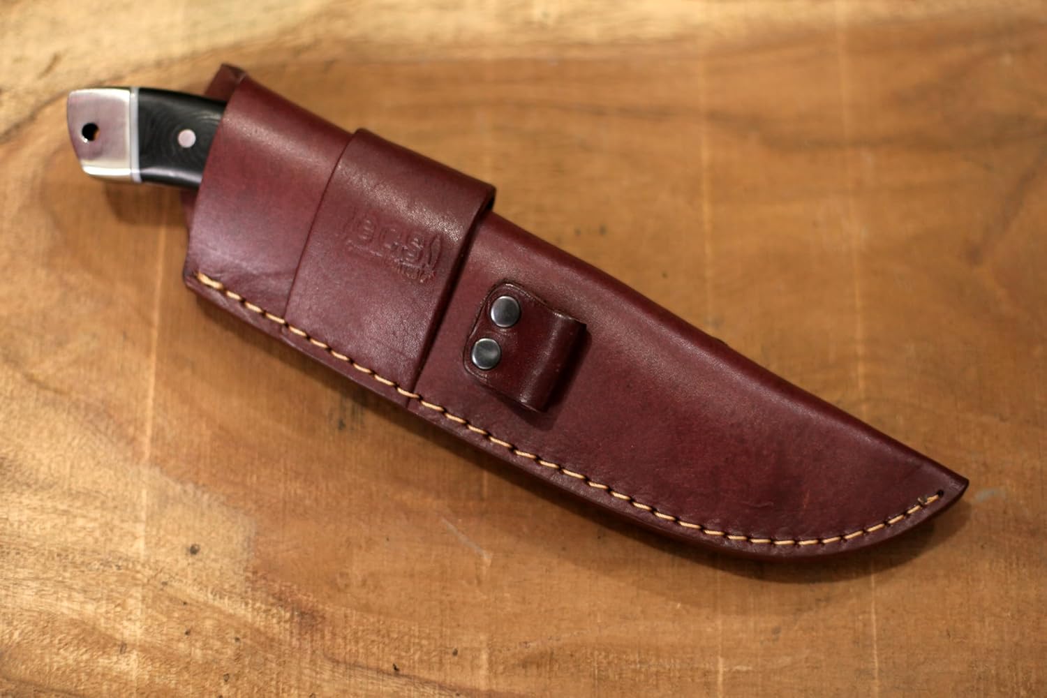 GCS Handmade Micarta Handle D2 Tool Steel Tactical knife Hunting Knife Camp Knife with leather sheath Full tang blade designed for Hunting & EDC GCS 240 (B084HMX2DM)