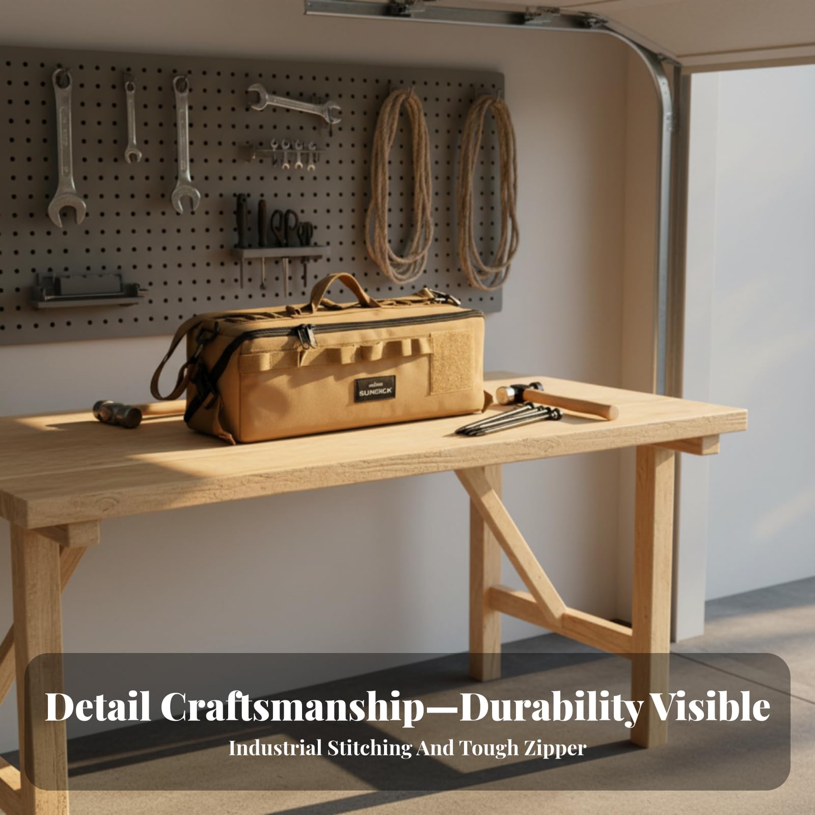 Sac à Outils avec Bandoulière Structuré, color to 2 | Sac à Outils avec Bandoulière Réglable, Portable, pour Camping, Bricoleurs, Campeurs