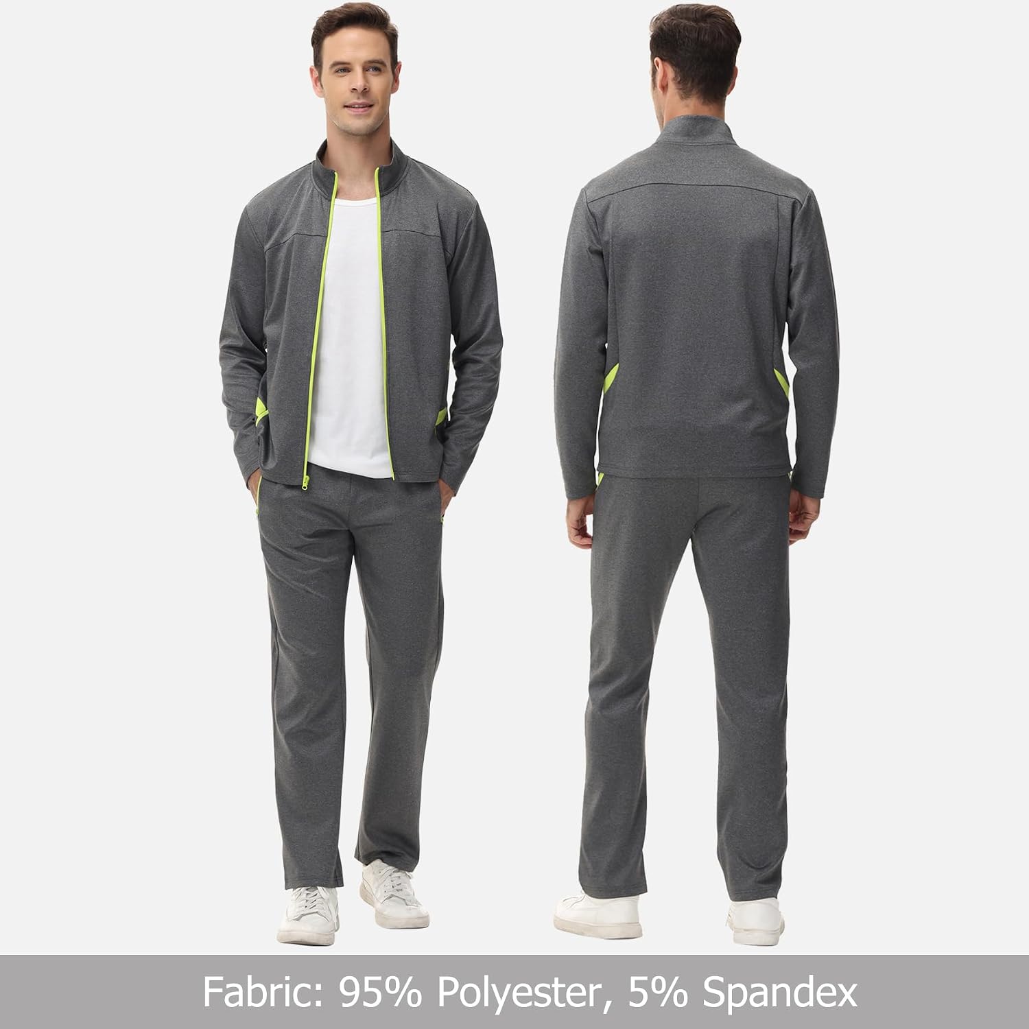INNERBUT Men's Track suits 2 Piece Sweatsuits Set for Men Jogging suits sets Sports Full Zip Athletic Sweat Suit for Men