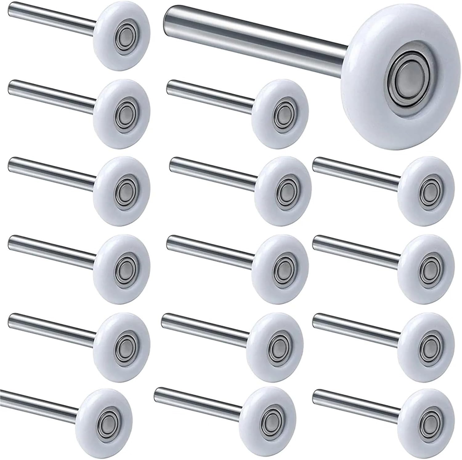 Garage Door Roller 20Pack Nylon Garage Door Rollers, 6200ZZ High Performance Ball Bearing Quiet Replacement Wheels for Supplies for Doors