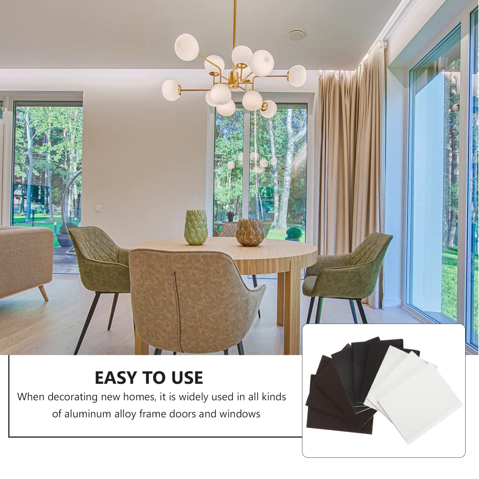 UKCOCO 5 Set Strisce Adesive Per Sigillatura Porte E Finestre Isolamento Termico E Facile Da Installare Flessibile 30 Pezzi*5