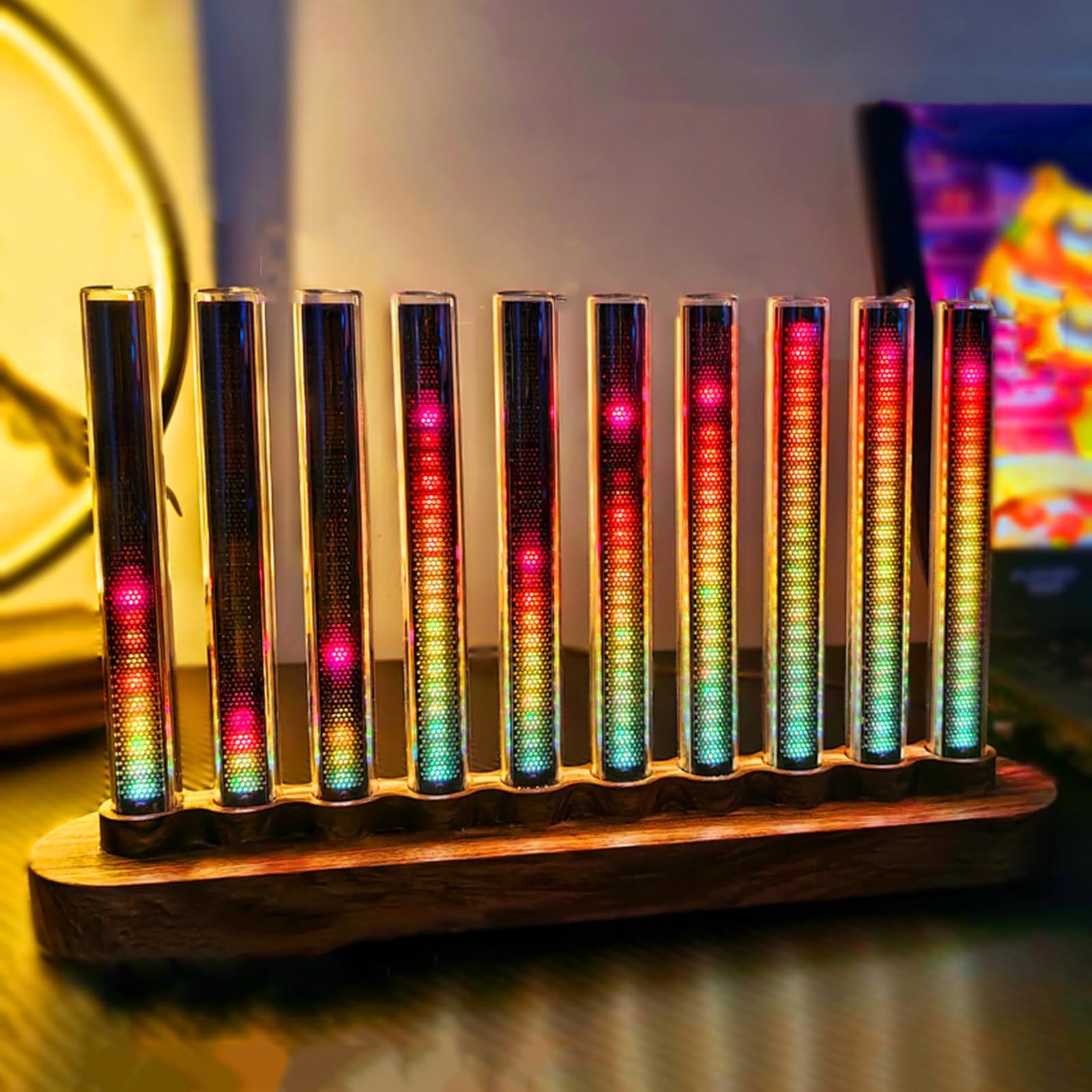 Misuratore Di Raccolta Dello Spettro Musicale Led, Display Dello Spettro Musicale, Display A Colori Rgb, 22 Livelli Di Luminosità Regolabile, Modalità Di Raccolta/luce Notturna, Per Desktop, Studio