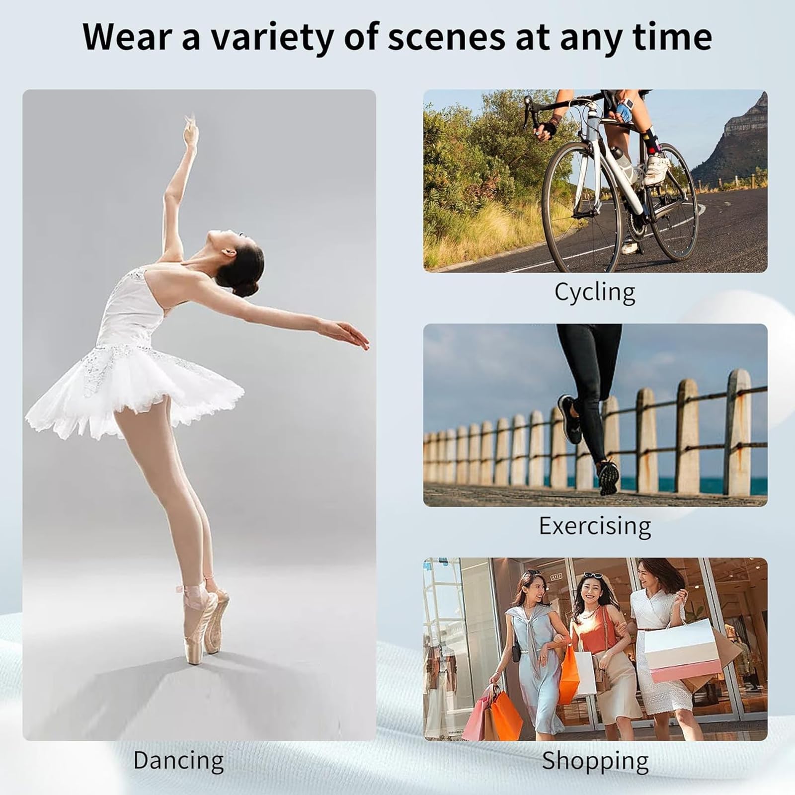 4 Pares Protector Dedos Pies Silicona, Suave Protector para Dedos de Los Pie Baile, Protectores Dedo Pies con Agujero Transpirable, para Zapatos de Ballet, Tacones (Blanco)