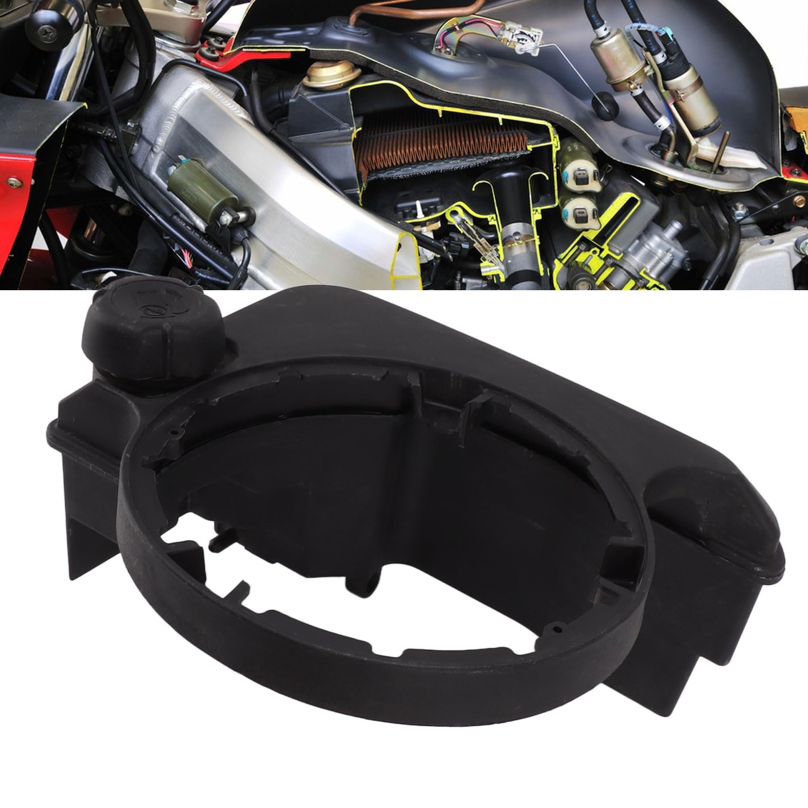 Gaskraftstofftank mit Kappen, 699374 Kraftstofftank für Briggs für Stratton Motoren, Teil Ersetzt, Motoren 494213 495224 499618 693377 Kraftstofftank für