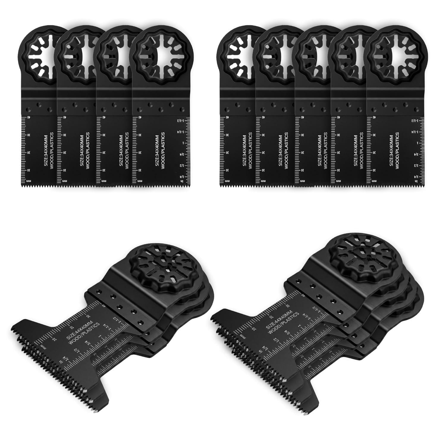 16 Pcs Multi Tool Blades, Quick Release Multi Tools Blade Set for Wood Cutting, Oscillating Saw Blades and Oscillating Tool Accessories