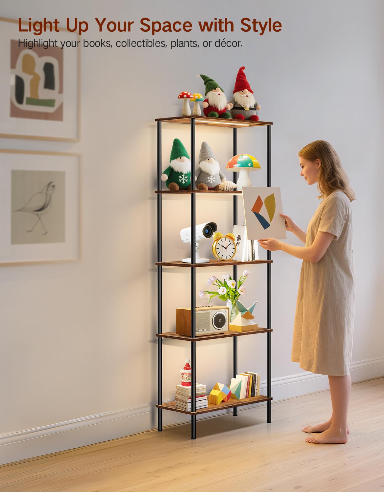 LUIVISION Lapadaire Avec étagères – Lapadaires Odernes Avec Tiroir