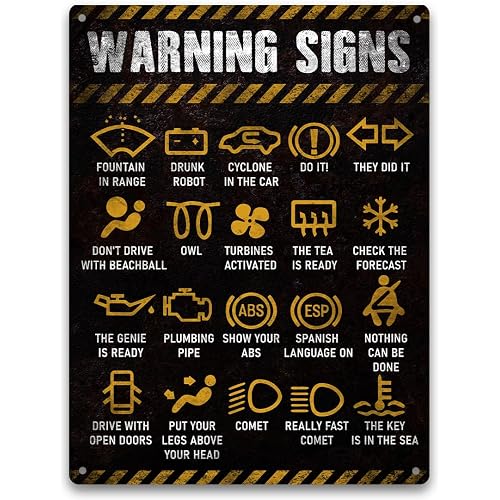 Garage Signs – Funny Mechanic Shop Metal Sign 9"x11", Durable Aluminum Wall Art for Dad’s Car Garage, Rust Free, Weather Resistant, Pre-Drilled Holes