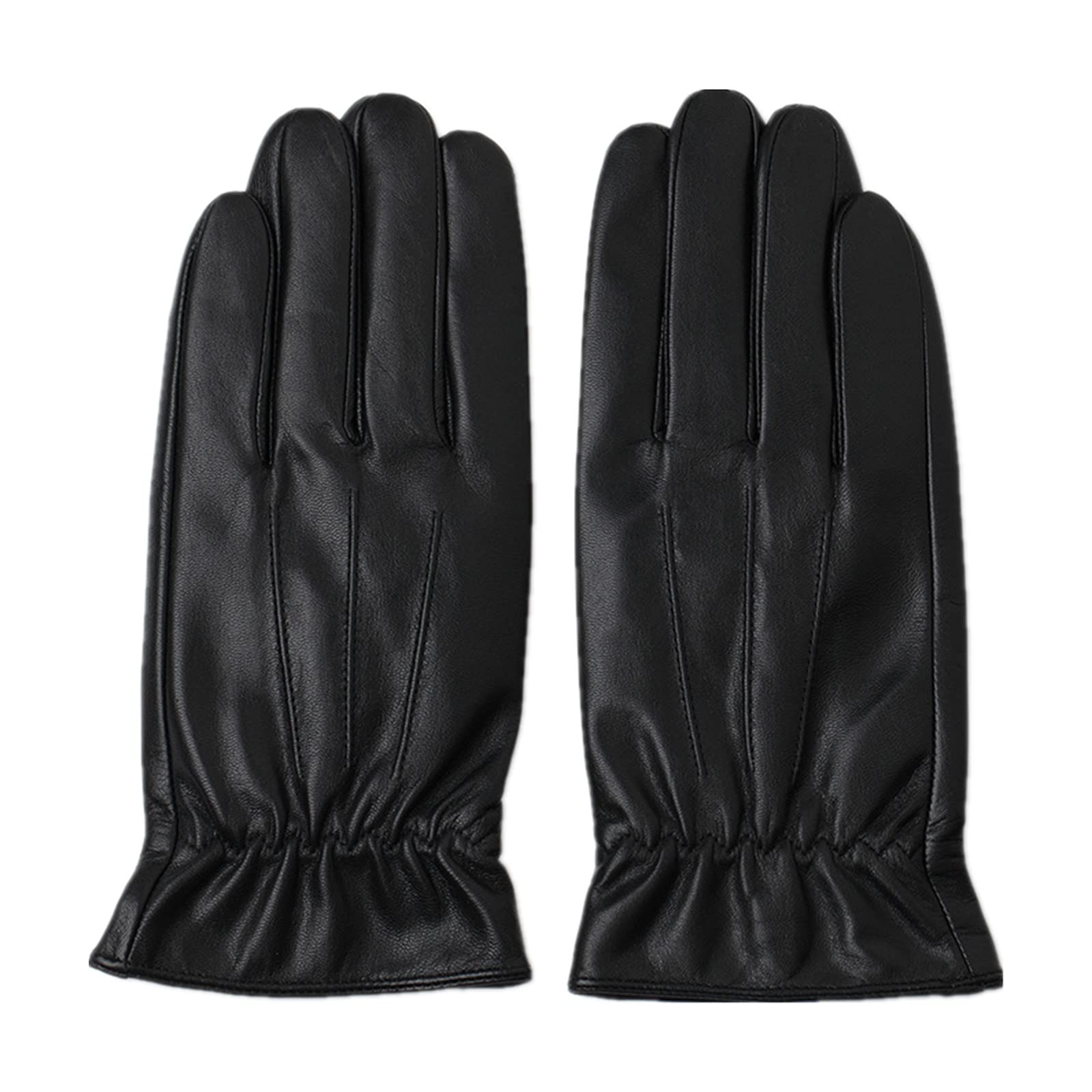 Gants d'hiver en cuir pour homme tactiles et étanches pour l'extérieur