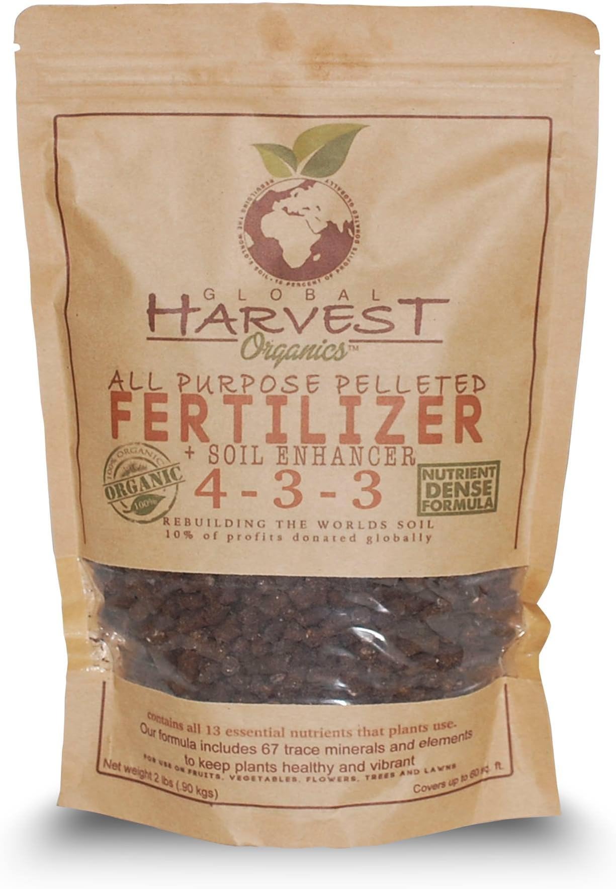 All Purpose Pelleted ORGANIC Fertilizer 5 lb Resealable Bag