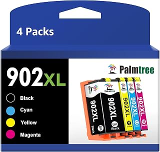 Palmtree Remanufactured Ink Cartridge Replacement for HP 902XL 902 XL Ink Cartridge High Yield Combo Pack to use with HP Officejet Pro 6978 6968 6970 6958 6962 6975 6960 6954 Printers (4-Packs)