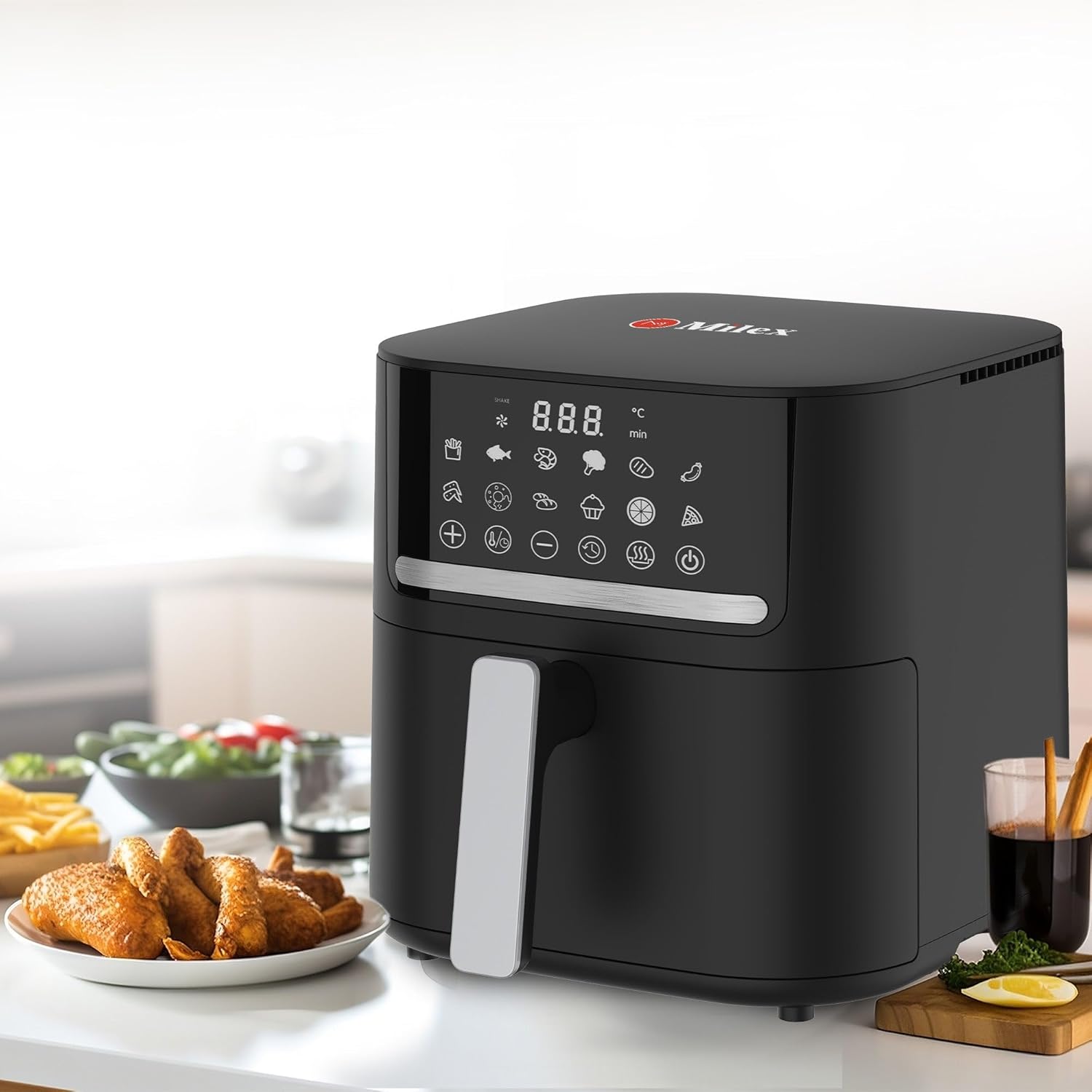 Milex 7L Digital Air Fryer in a kitchen setting