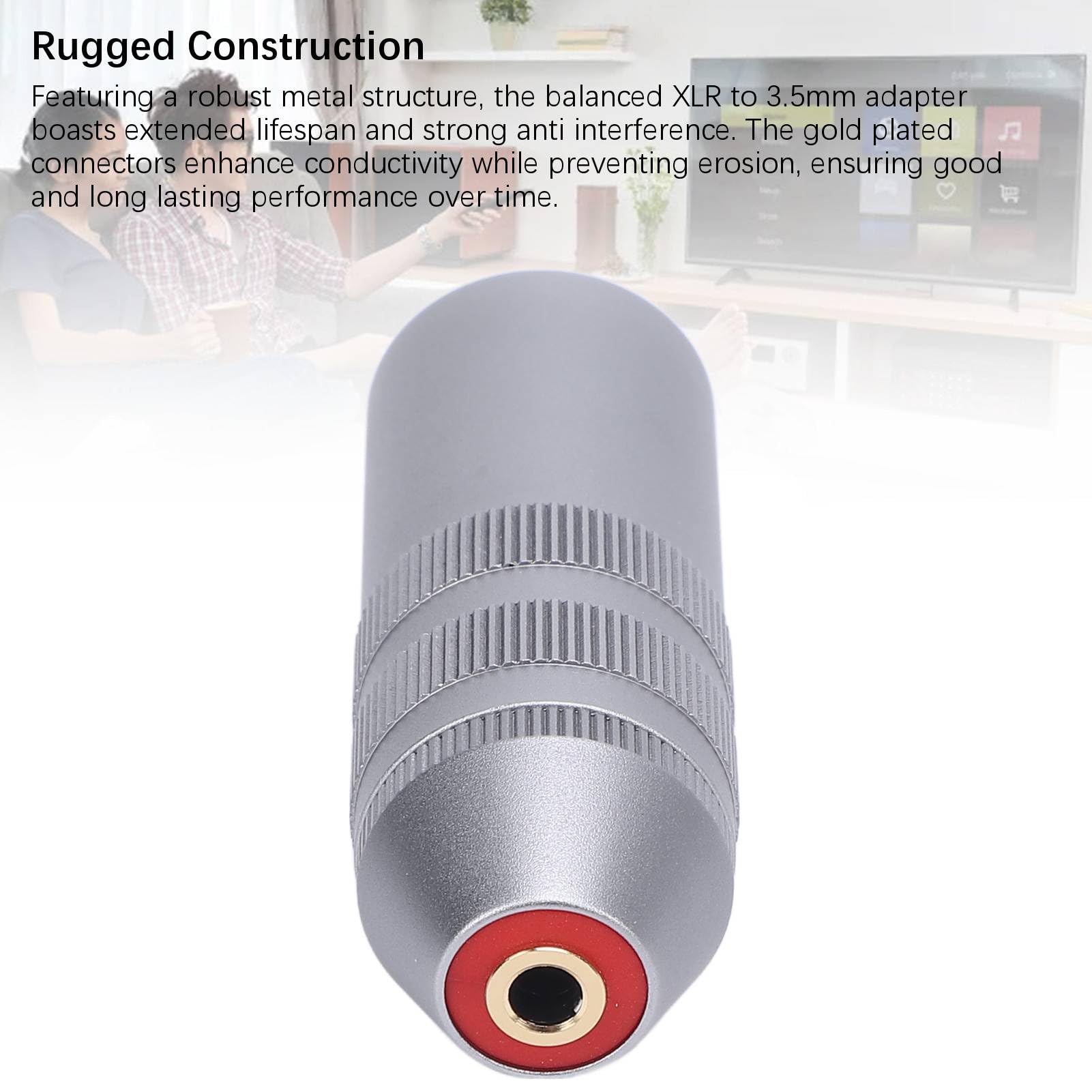 Cryfokt XLR to 3.5mm Male Adapter, Durable and Lightweight Connection