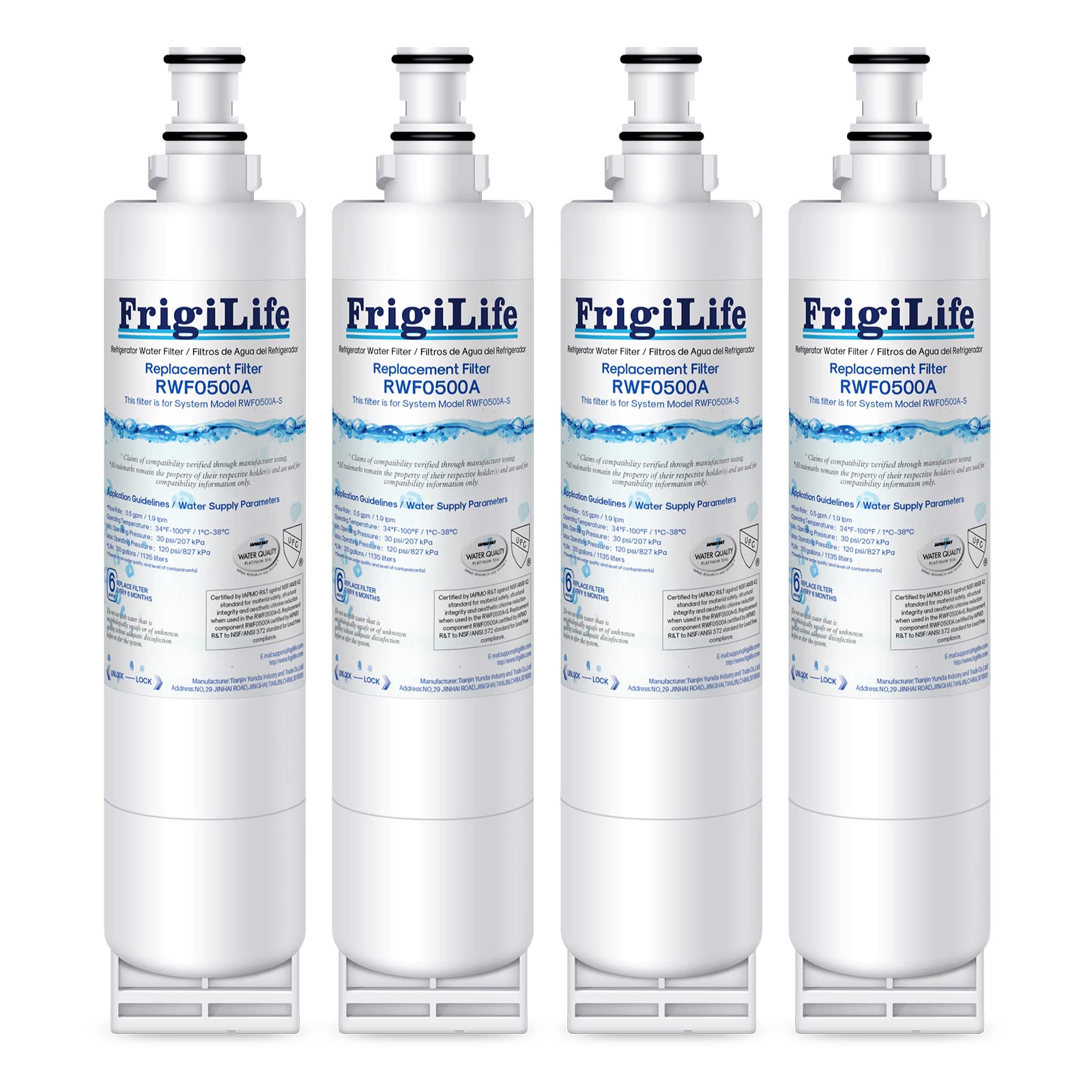 4396508 Replacement for Whirlpool 4396510, EDR5RXD1, NLC240V, PNL240V, 4396508p, 4396547, 4392857, 9010, LC400V, WF-NLC240V, 46-9010, Everydrop Filter 5 Refrigerator Water Filter, 4PACK