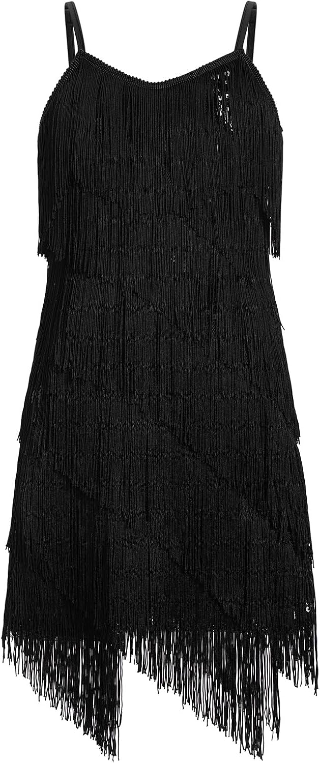 Latin Jazz Performance Wear Women's Sequins Tassel Dance Leotard - Sleeveless Latin Jazz Hip Hop Performance Costume With Fringe Tassel Fringe Leotard - Foto 7