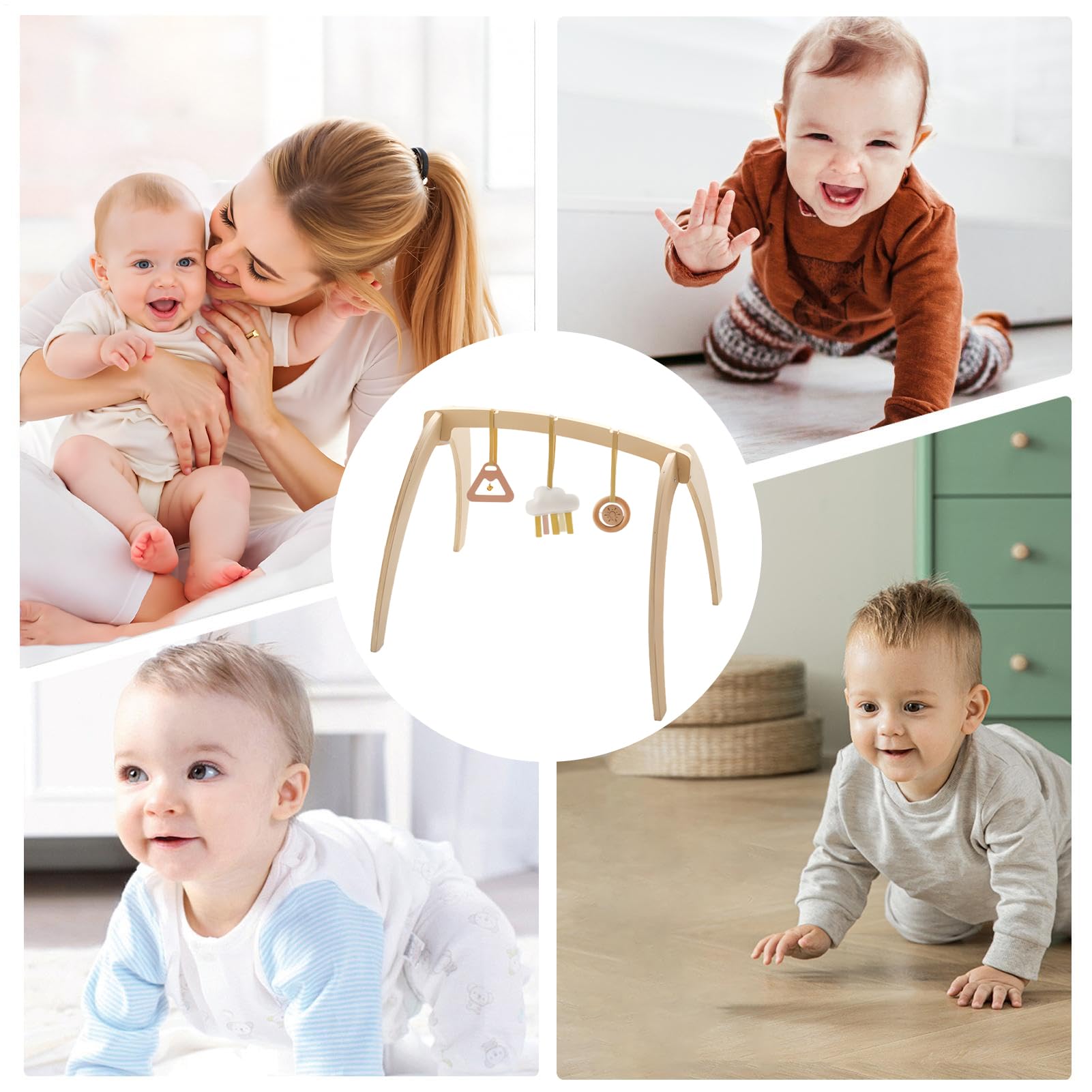 Gimnasio Infantil Juguete Sensorial De Aprendizaje Con Sonajero Plegable | Juguetes Desarrollo Sensorial Gimnasio Infantil Niño, Bebé, Dormitorio, Interior, Viaje, Exterior