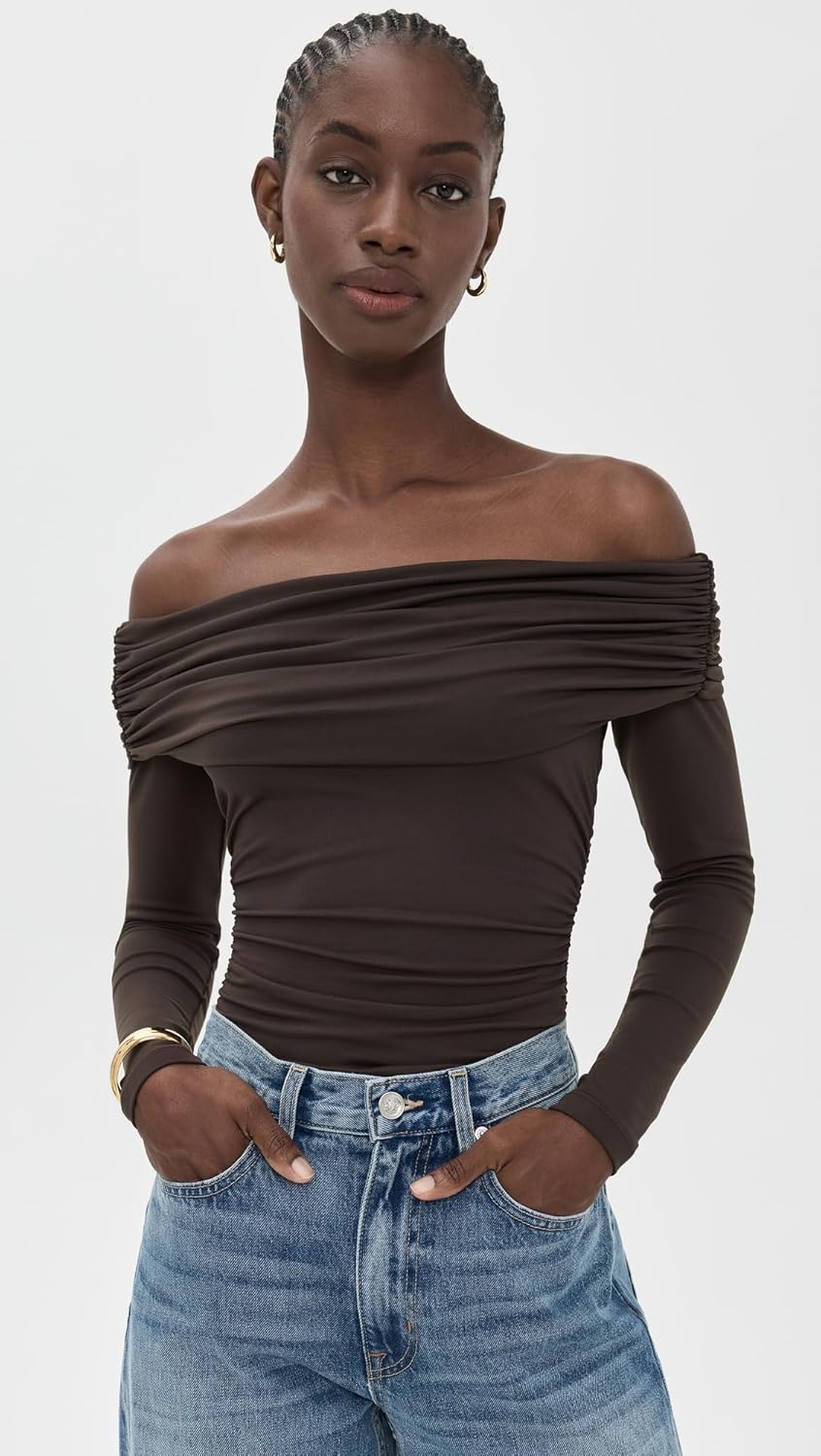 Susana Monaco Women's Off Shoulder Gathered Top - Image 2